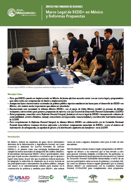 Marco Legal de REDD+ en México y Reformas Propuestas